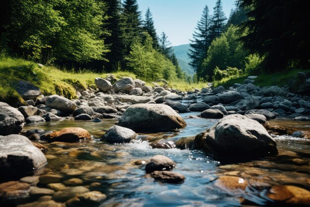 small river in the mountains