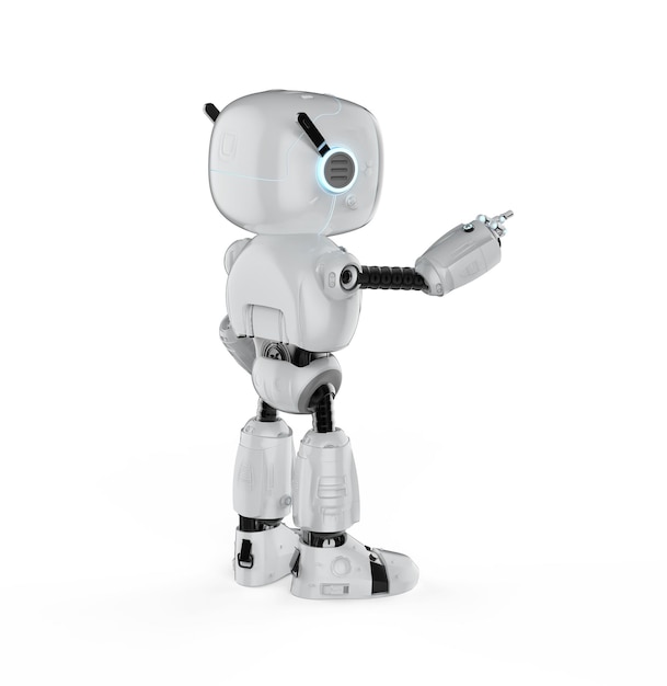 Small robot assistant finger point