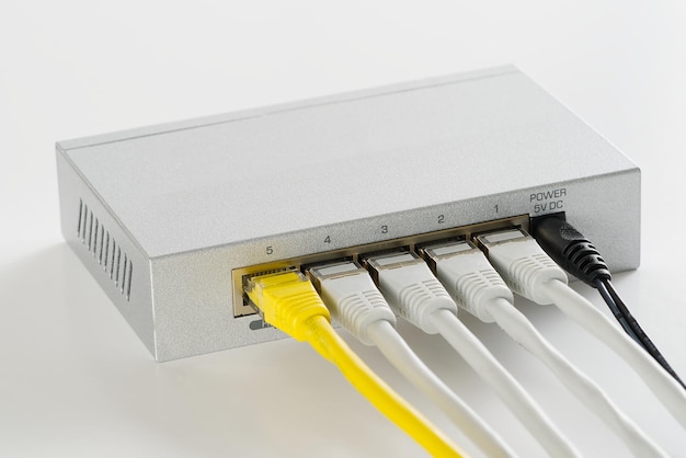 Small router and switch tcp ip network business concept high\
performance gigabit switch