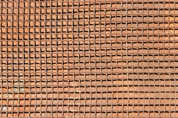 Photo small rusty metal grid