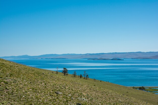 Small sea. Siberia Baikal lake in summer