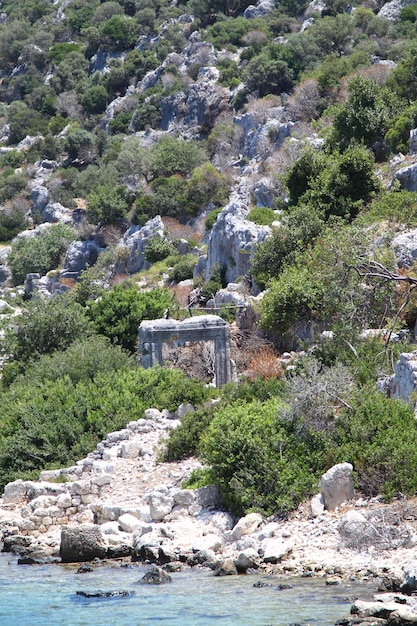 Небольшой приморский город Анталия Затопленный древний ликийский город в результате землетрясения