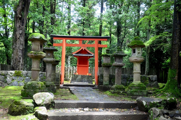 Small shrine at pathway go to Kasuga Shrine in Nara Japan