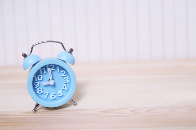 Small sized old vintage retro alarm clock blue