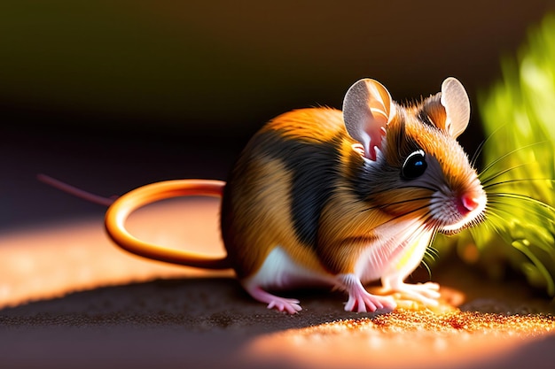 Маленькая и пугливая мышь