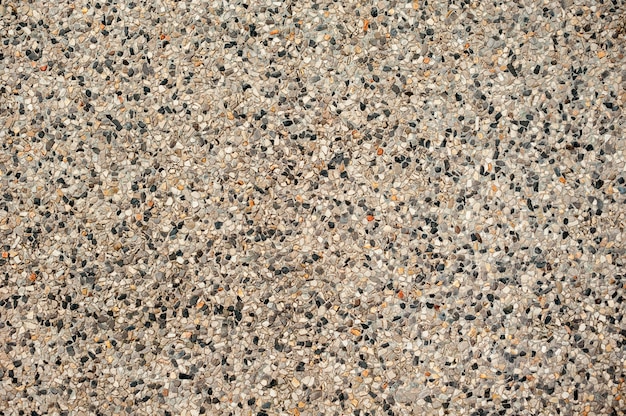 Small stones and sand in concrete