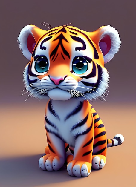 Иллюстрация маленького тигра