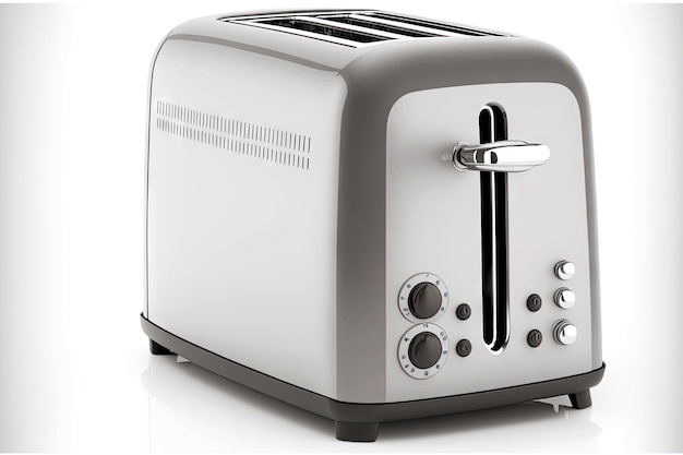 Small toaster isolated on white background