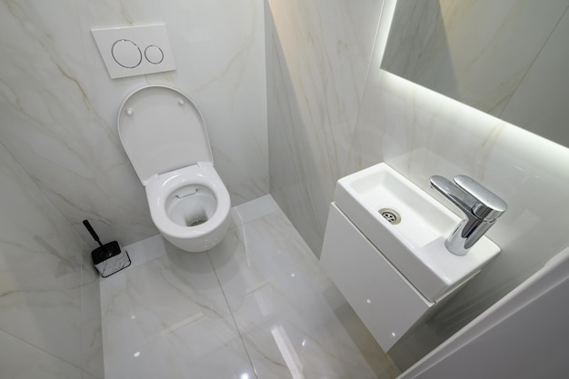 Small toilet bathroom interior