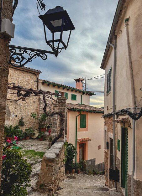 Small town between mountains in Mallorca