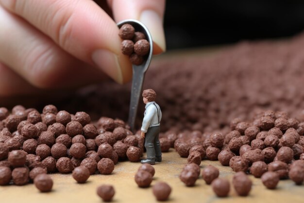 チョコレートを作る小さなおもちゃのチョコレーター