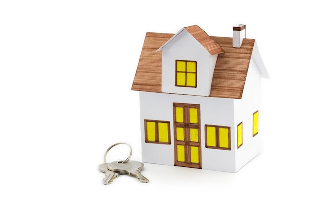 Small toy house with keys