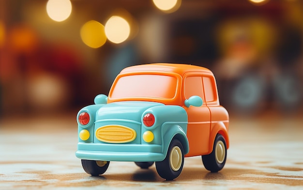 A small toy truck rests on the floor ready for its next big adventure