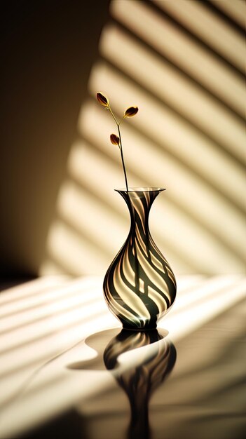 a small vase with a flower in it is on a table