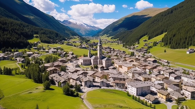 A small village in the mountains