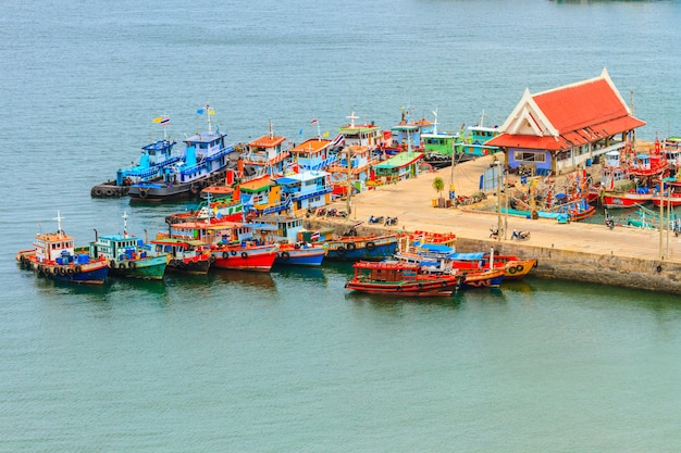 Small village pier in Thailand