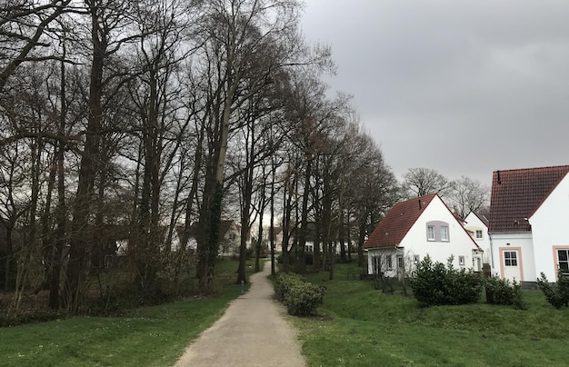 Piccolo villaggio nella germania rurale in inverno