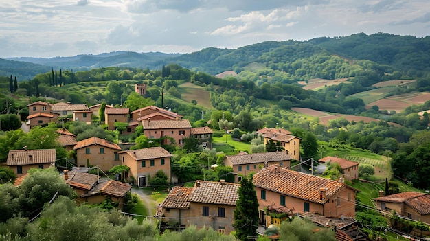 Small village in Tuscany Italy