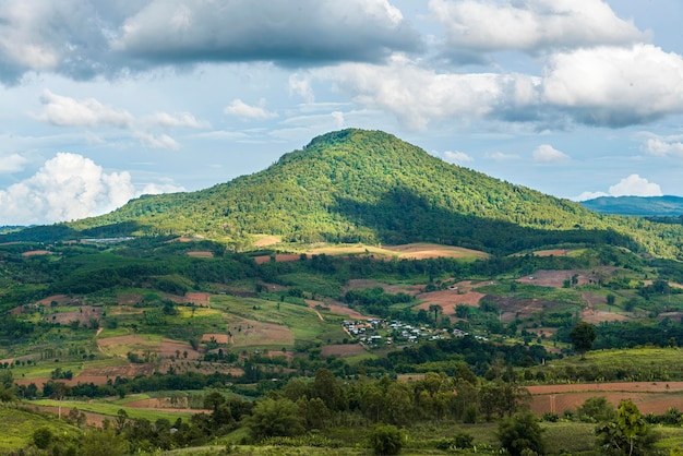 Small village in the valley of Khao Takhian Ngo thailand