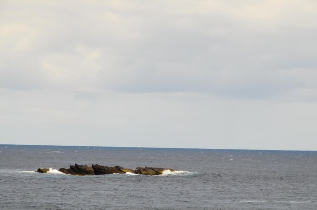 Small Volcanic Rock Island in the Atlantic Ocean