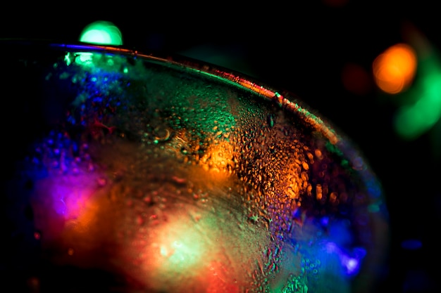 small water vapours on edge of glass