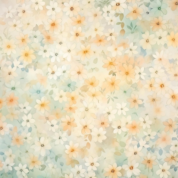 Small watercolor flowers texture background soft color gradient wallpaper