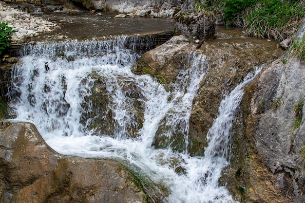 small waterfall in the austrian alps