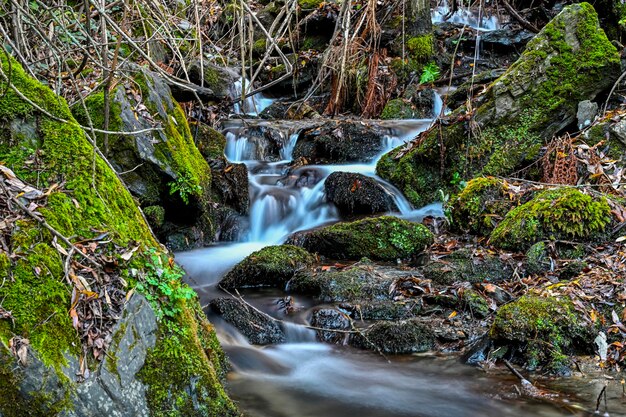 Small waterfall in the camarate stream granada