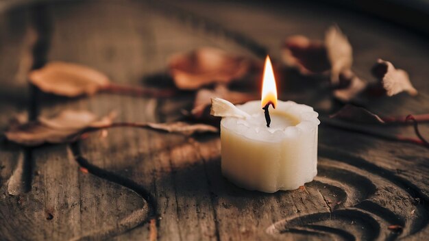 Small white candle