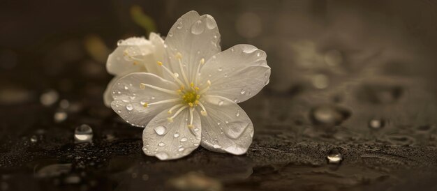 Foto piccolo fiore bianco