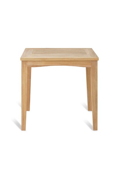 A small wooden table with a single drawer.