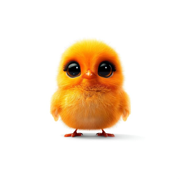 Small Yellow Bird With Big Eyes Generative AI