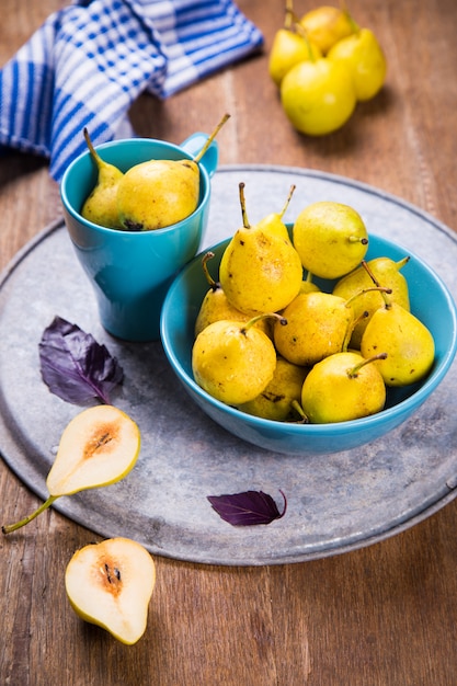 Small yellow pears