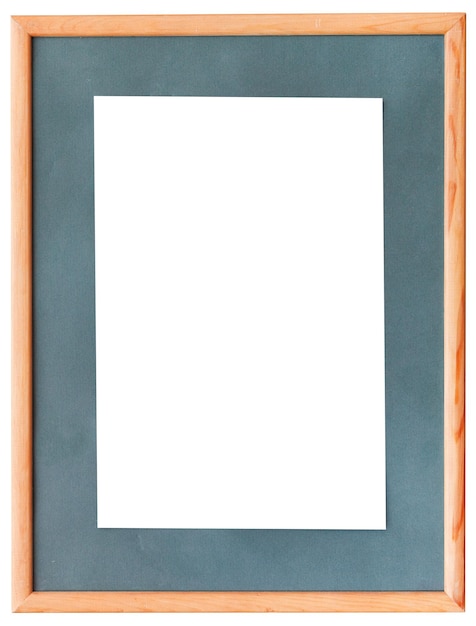 Foto smalle houten fotolijst met groene mat