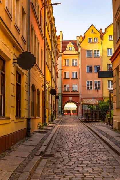 Smalle straat in Wroclaw