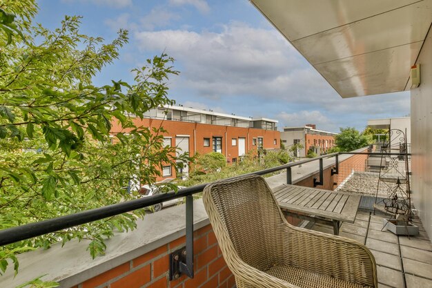 Smalle zithoek op balkon