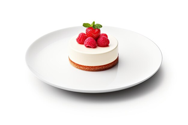 Foto piatti di dessert più piccoli isolati su sfondo bianco