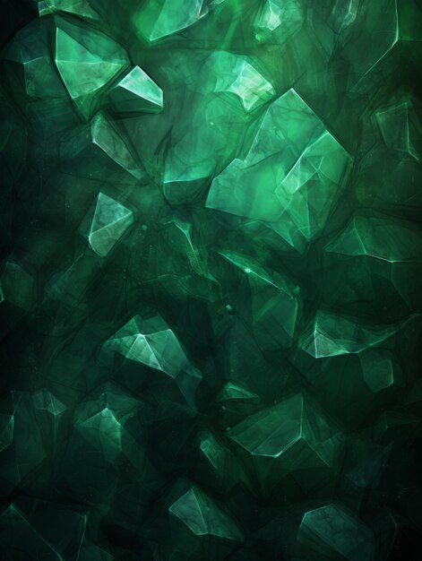 Foto smaragd kristal creatief abstract textuur behang fotorealistische digitale kunst decoratie abstract realistisch oppervlak verticale achtergrond ai gegenereerd levendig patroon
