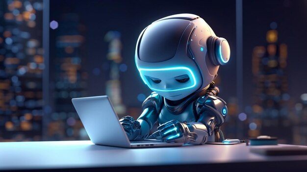 Smart 3D Virtual Assistant AI Chatbot Working for Business Growth and Creative Marketing