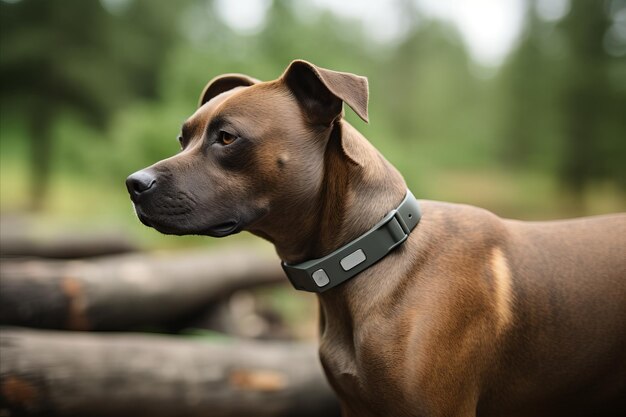 Smart Activity and Health Monitoring Collar for Purebred Dogs Transmits Data to Owners Smartphone