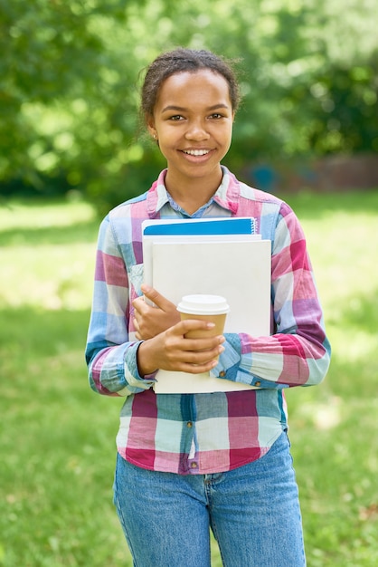 Smart African Girl Outdoors