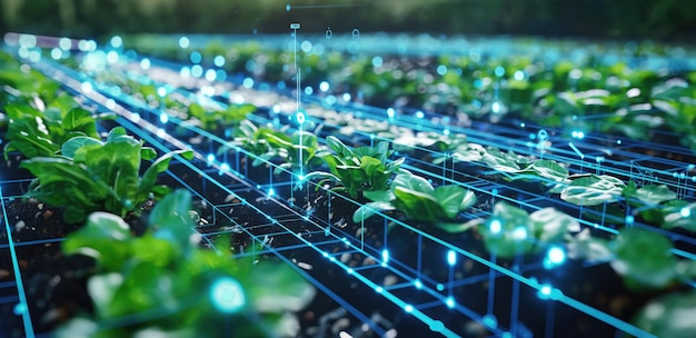 Photo smart agriculture digital technology transforming crop management for precision farming