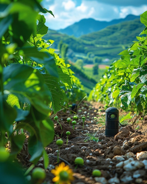 Smart Agriculture Sensors Monitoring Soil Wallpaper (Smart Landbouw Sensoren voor het bewaken van de bodem)