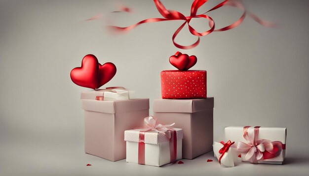 Photo smart background of heartfelt gifts