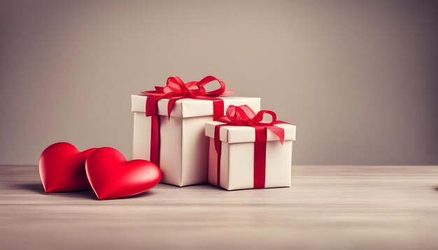 Photo smart background of heartfelt gifts