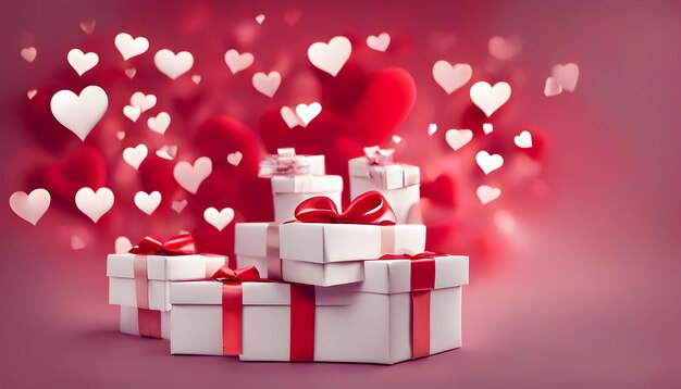 Photo smart background of heartfelt gifts