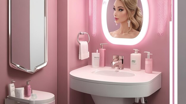 Premium AI Image  Smart Beauty Vanity