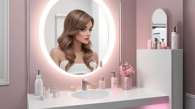 Premium AI Image  Smart Beauty Vanity