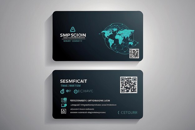 Foto smart business card design template vector (vector voor het ontwerpen van slimme visitekaartjes)