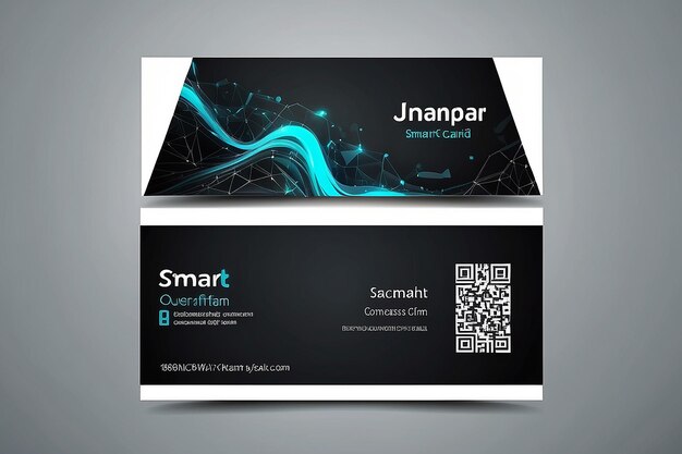 Photo smart business card design template vector